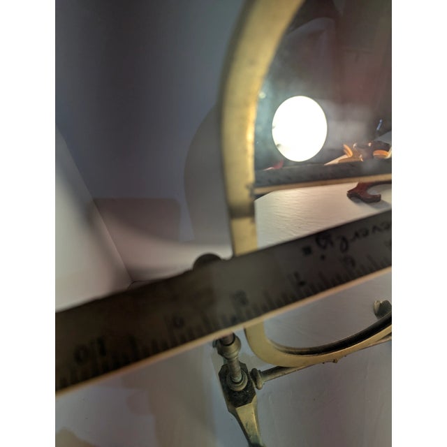 Metal 1940s Italian Made Brass Swivel Table Mirror For Sale - Image 7 of 10