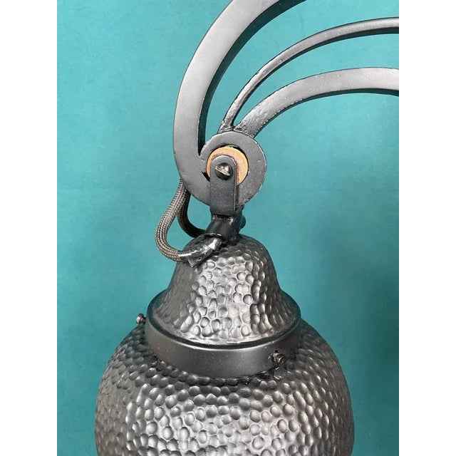 Black Secession Wall Lamp, 1890s For Sale - Image 5 of 9