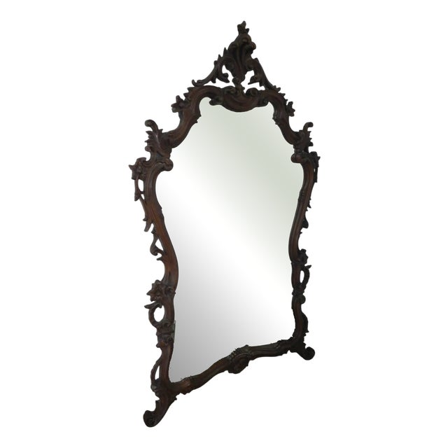 Inlaid Limewood Mirror, 1950s For Sale