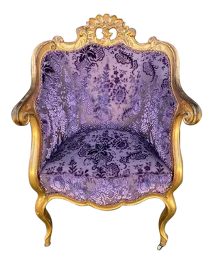 Late 19th Century Vintage Italian Giltwood Chair
