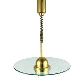Large German Suspended Glass Disk Ceiling Lamp, 1980s For Sale