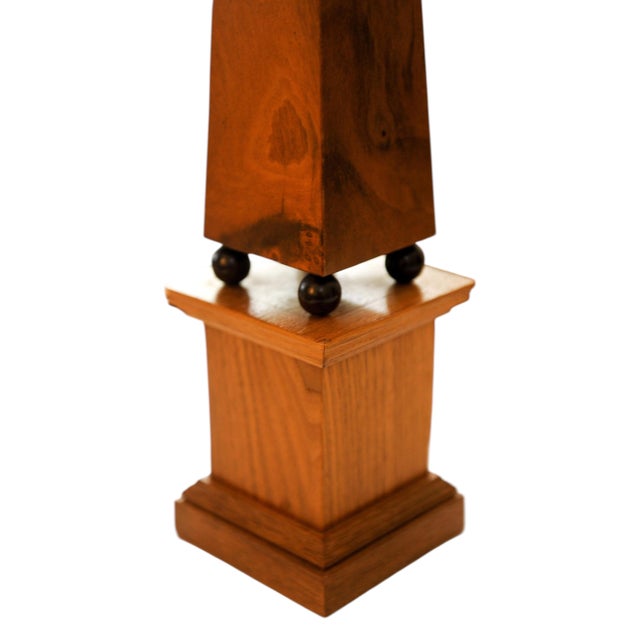 1990s Sycamore and Walnut Wooden Desk Obelisk from David Linley, 1990s For Sale - Image 5 of 9