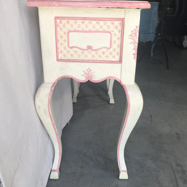 1950s Shabby Chic La Barge Hand Painted Consoles - a Pair For Sale - Image 9 of 13