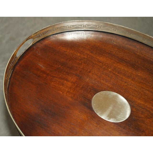 Early 19th Century Antique Georgian Hand-Sawn Hardwood Rail Coffee Table with Brass Gallery, 1820 For Sale - Image 5 of 13