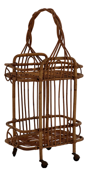 Vintage Wooden Bar Trolley, 1970s