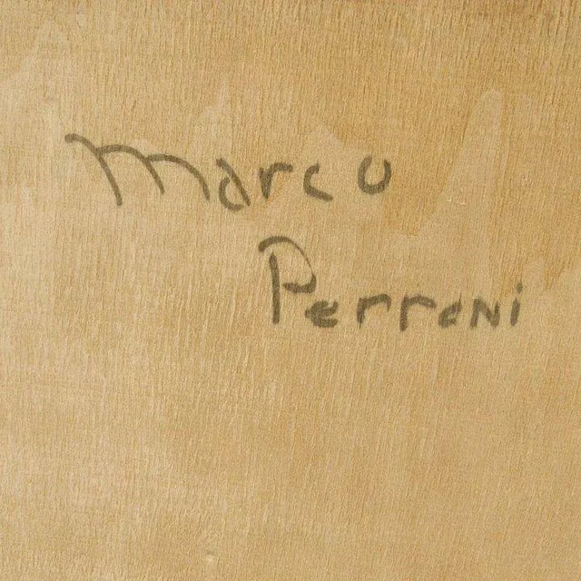 Gray Mid 20th Century Mixed Media Tempera Watercolor Paper by Marco Perroni For Sale - Image 8 of 10