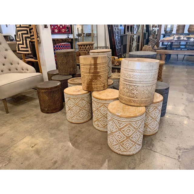 Tan Vintage Tribal Java Natural Side Table Stand For Sale - Image 8 of 9