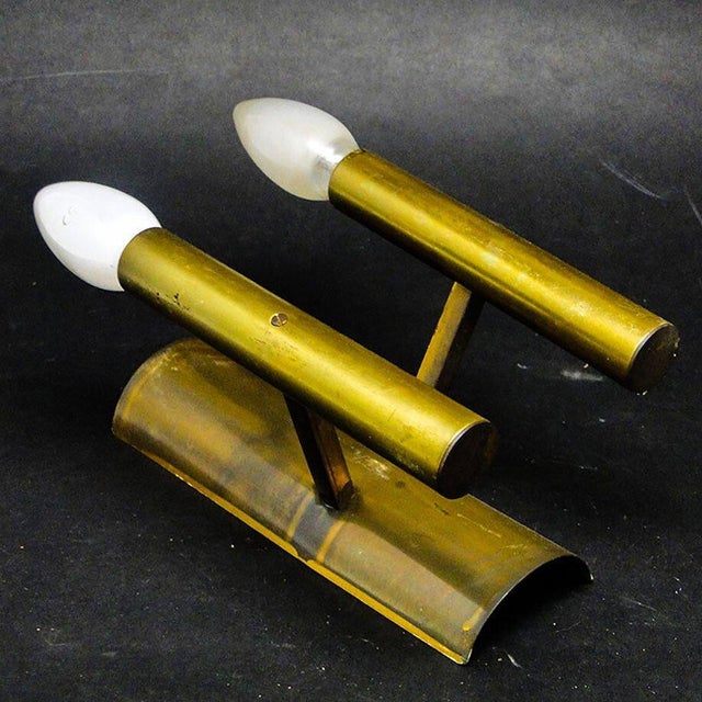 Metal Two-Armed Wall Lamp, 1970s For Sale - Image 4 of 6