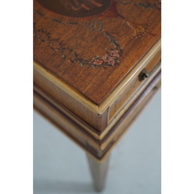 Imperial Adams Style Paint Decorated Carlton House Desk For Sale - Image 9 of 18