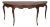 Louis XV-Style Demi-Lune Desk with Carved Legs, Leather Top and Hidden Drawers For Sale