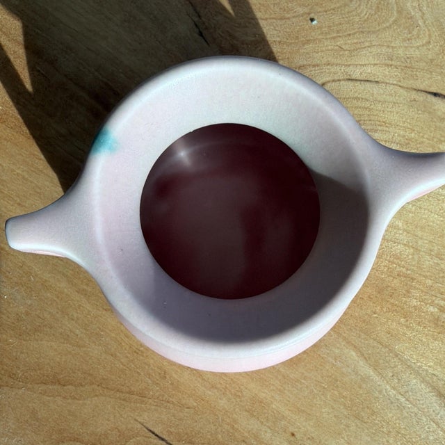 Arts & Crafts 1928 Rookwood Pottery Pink Matte Vase Double Handles Shape 354 Arts & Crafts 3x5 For Sale - Image 3 of 11