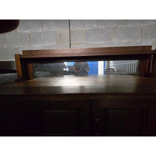 Arts & Crafts Marked Down (Again)! 1910s Arts & Craft-Style J K Rishel Solid Oak Buffet For Sale - Image 3 of 18