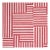 Schumacher Parson's Stripe Hand Print Fabric in Red For Sale