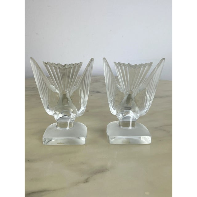 Crystal Bookends by Lalique, France, 1980s, Set of 2 For Sale - Image 3 of 11