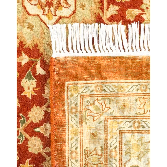 2000 - 2009 Mogul, One-of-a-Kind Hand-Knotted Area Rug in Orange, 8' 0" x 10' 0" For Sale - Image 5 of 8