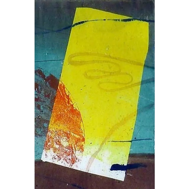 Abstract "Slip Stream 20" Modern Abstract Monotype on Asian Paper by David Collins For Sale - Image 3 of 5