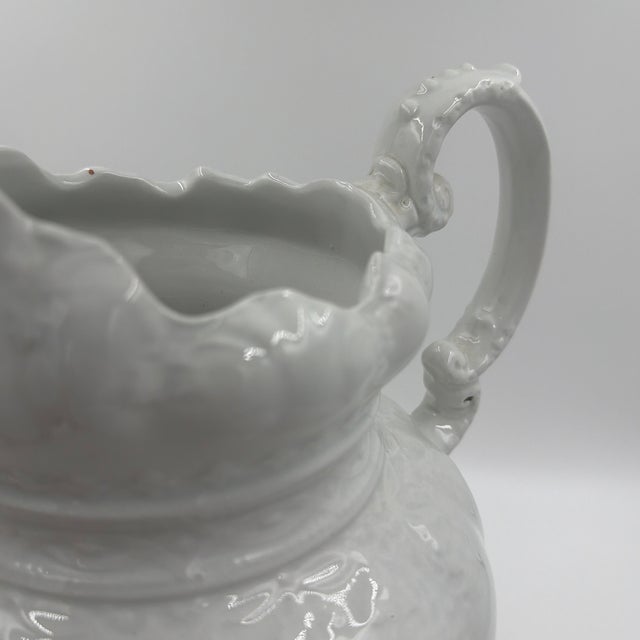 Meakin & Co. Early 20th Century Alfred Meakin Royal Ironstone White Pitcher For Sale - Image 4 of 12