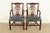 A gorgeous pair of Georgian or Chippendale style armchairs or dining captain chairs By Councill Craftsmen USA, Circa 1980s...