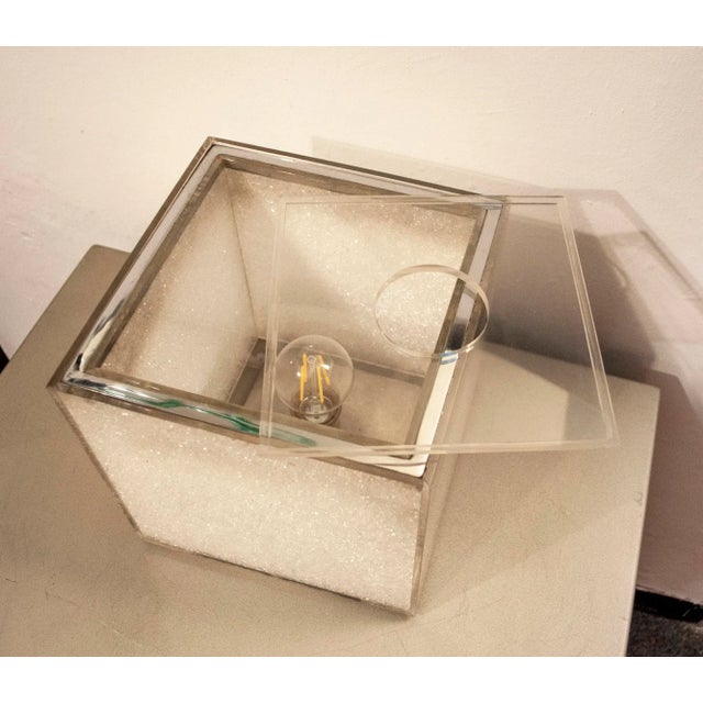 1970s Italian Acrylic Glass Table Lamp by Giorgetti e Sorgato for Studio SG, 1970s For Sale - Image 5 of 7