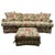English Floral Upholstered Sofa With Ottoman in Cyrus Clark Linen, 1997 For Sale - Image 3 of 11