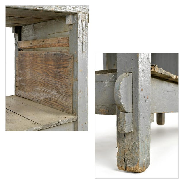 Workbench in Weathered Solid Wood For Sale - Image 3 of 8