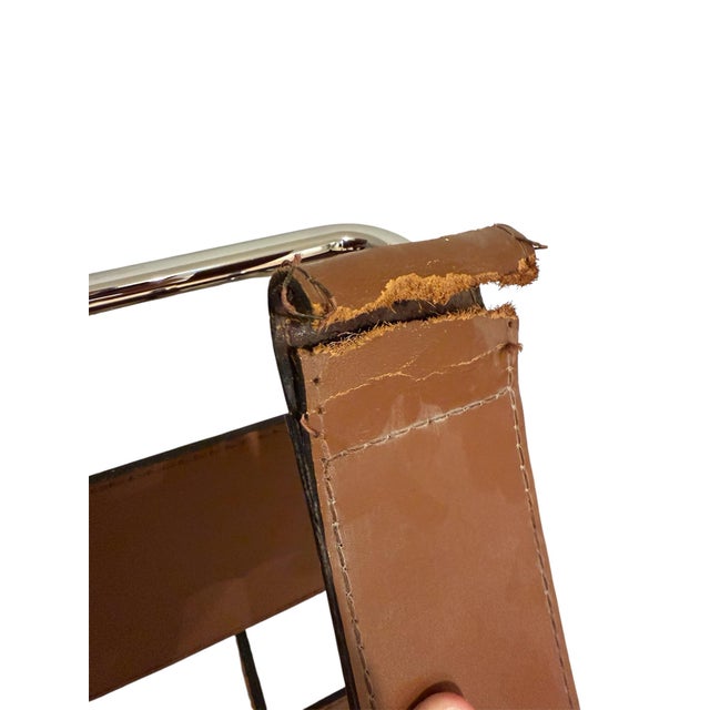 Marcel Breuer Wassily B3 Leather and Chrome Lounge Chairs For Sale - Image 9 of 9