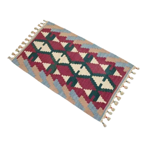 Hand Woven Colorful Kilim Small Rug