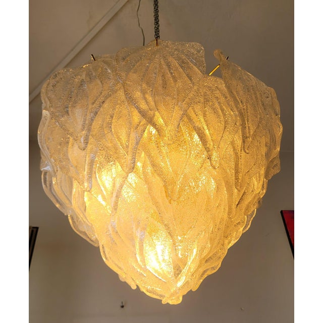 Gold Foglie Chandeliers by Novaresi, 1970s, Set of 2 For Sale - Image 8 of 18