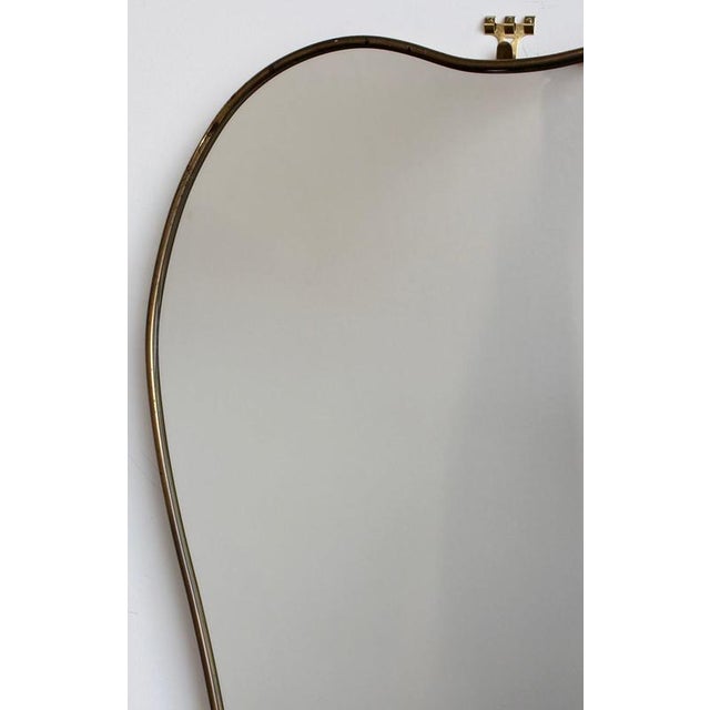 Vintage Italian Wall Mirror with Brass Frame, 1960s For Sale - Image 4 of 16