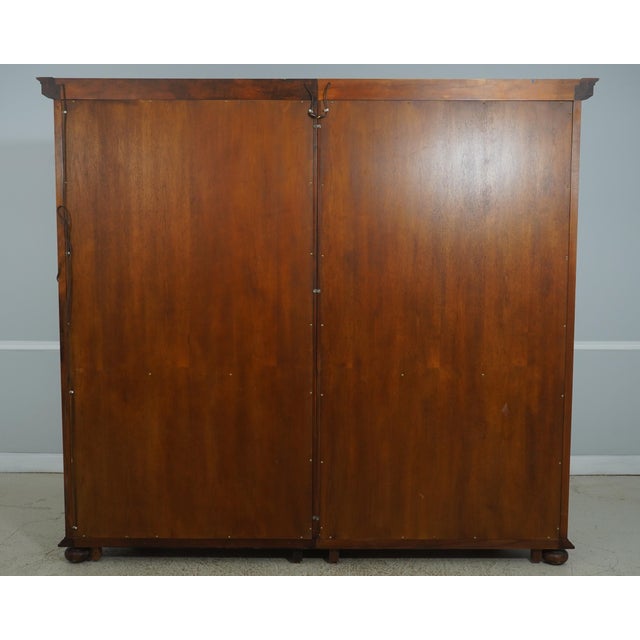 Vintage Large Georgian Style Walnut Bookcase Display Cabinet For Sale - Image 18 of 18