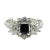 Platinum Ring with 0.60 carat Brazilian Alexandrite and 0.84 carats of diamonds. 5.92g. Size 7