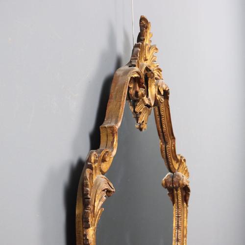 Glass Antique Baroque Style Mirror, 1800s For Sale - Image 7 of 10