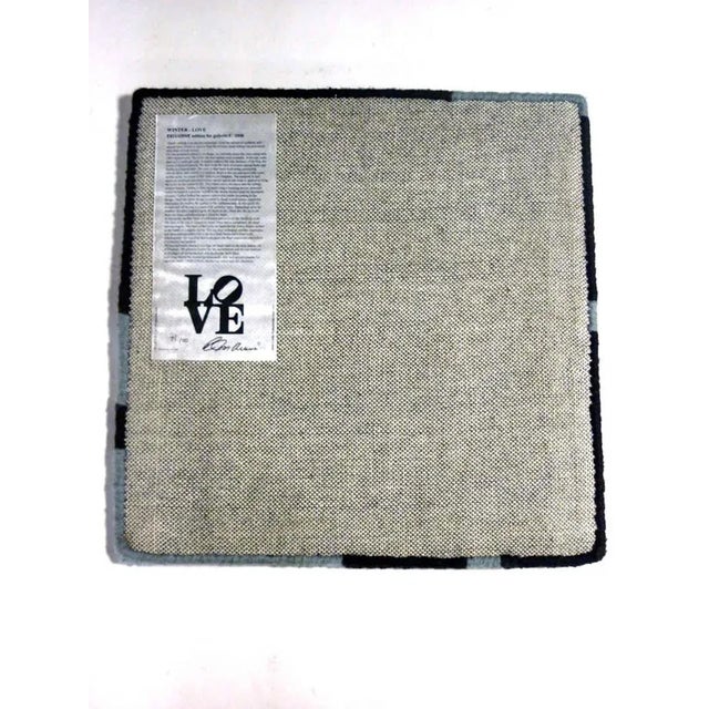 Wool Love Patterned Rug by Robert Indiana for Galerie F, 2006 For Sale - Image 4 of 7