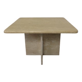 Italian Travertine Coffee Table, 1970s For Sale