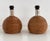 Very nice pair of table lamps made of rattan - bamboo with internal metal base. The spherical lamps are in very good...