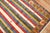 Blue Vintage Zabihi Collection Inspired Striped Turkish Konya Square Rug - 6' x 7'3" For Sale - Image 8 of 9