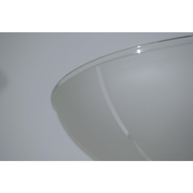 Vintage Glass Disc Pendant Light, 1940s For Sale - Image 10 of 11