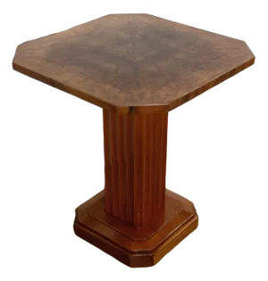 Art Deco Side Table in Walnut and Cherry, 1930s
