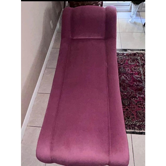 Vintage Pink Velvet Chaise Lounge / Fainting Couch For Sale - Image 10 of 10
