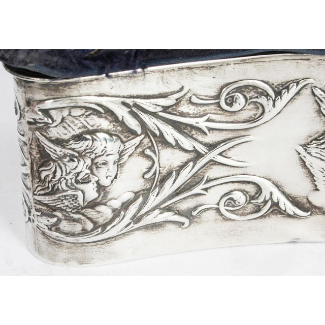 Metal 19th Century Victorian Sterling Silver Jewellery Box Casket by H. Matthews For Sale - Image 7 of 16
