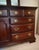 Late 20th Century Broyhill Premier Cherry Wood Triple Dresser & Triptych Split Swan-Neck Pediment Top Beveled Mirror Excellent “Mint” Condition For Sale - Image 16 of 18