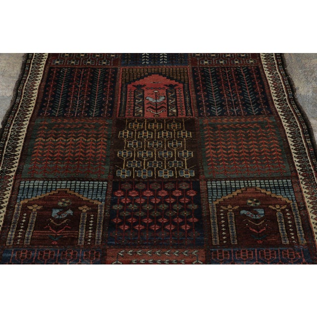 Traditional Vintage Turkish Anatolian Rug With Bold Geometric Panel Design - Rug & Kilim For Sale - Image 3 of 7