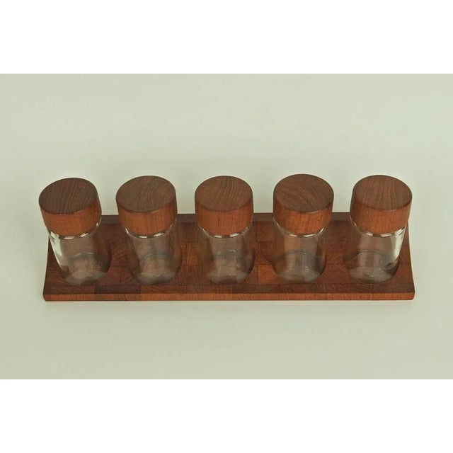 Teak Spice Rack from Digsmed, Set of 6 For Sale - Image 3 of 11