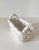 Italian 1980s White Ceramic Woven Lattice Rectangular Handled Cachepot or Basket For Sale - Image 3 of 11