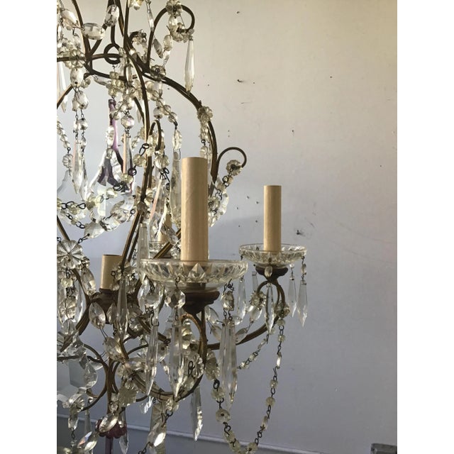 1960s Italian Crystal Chandelier For Sale - Image 10 of 12