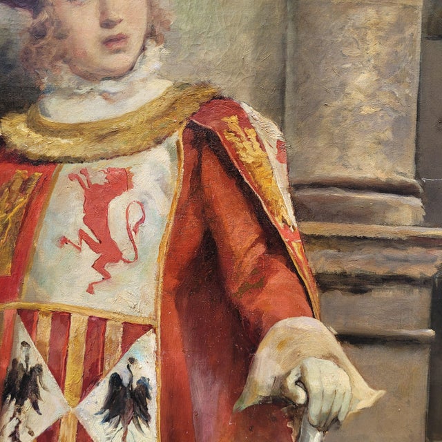 José Alcázar Tejedor, Macero Castellano, 1880, Oil on Canvas For Sale - Image 7 of 18