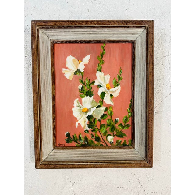 Vintage Floral Painting, Framed For Sale In Charleston - Image 6 of 6