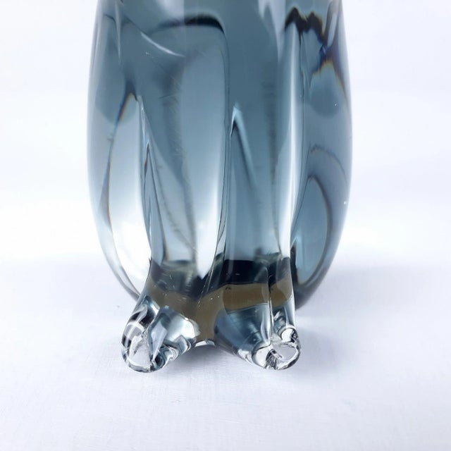 Vintage Gray and Clear Murano Glass Dog Sculpture For Sale - Image 9 of 11