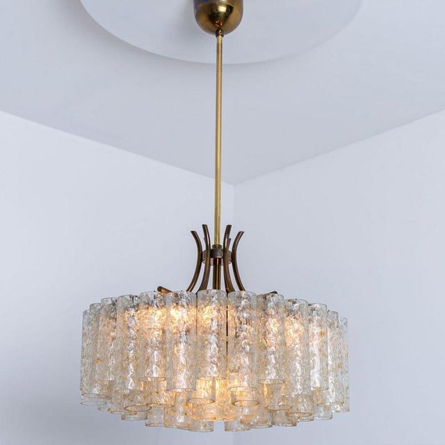 Doria Gold Flakes Glass and Brass Chandeliers, 1960s For Sale - Image 15 of 18