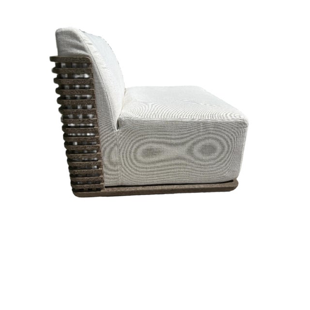 Wood RH Trelica Teak Outdoor Lounge Chair For Sale - Image 7 of 11